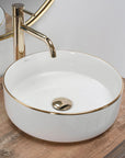 Umywalka nablatowa Rea Sami Gold Edge