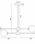 Lampa Sufitowa Wisząca Metal Industrial 6-Ramienna APP262-6C
