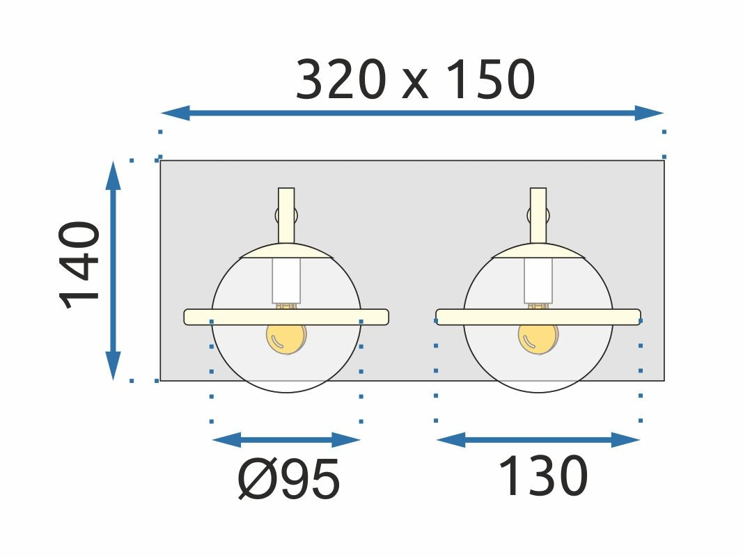 LAMPA ŚCIENNA KINKIET APP1221-2W Czarna  6
