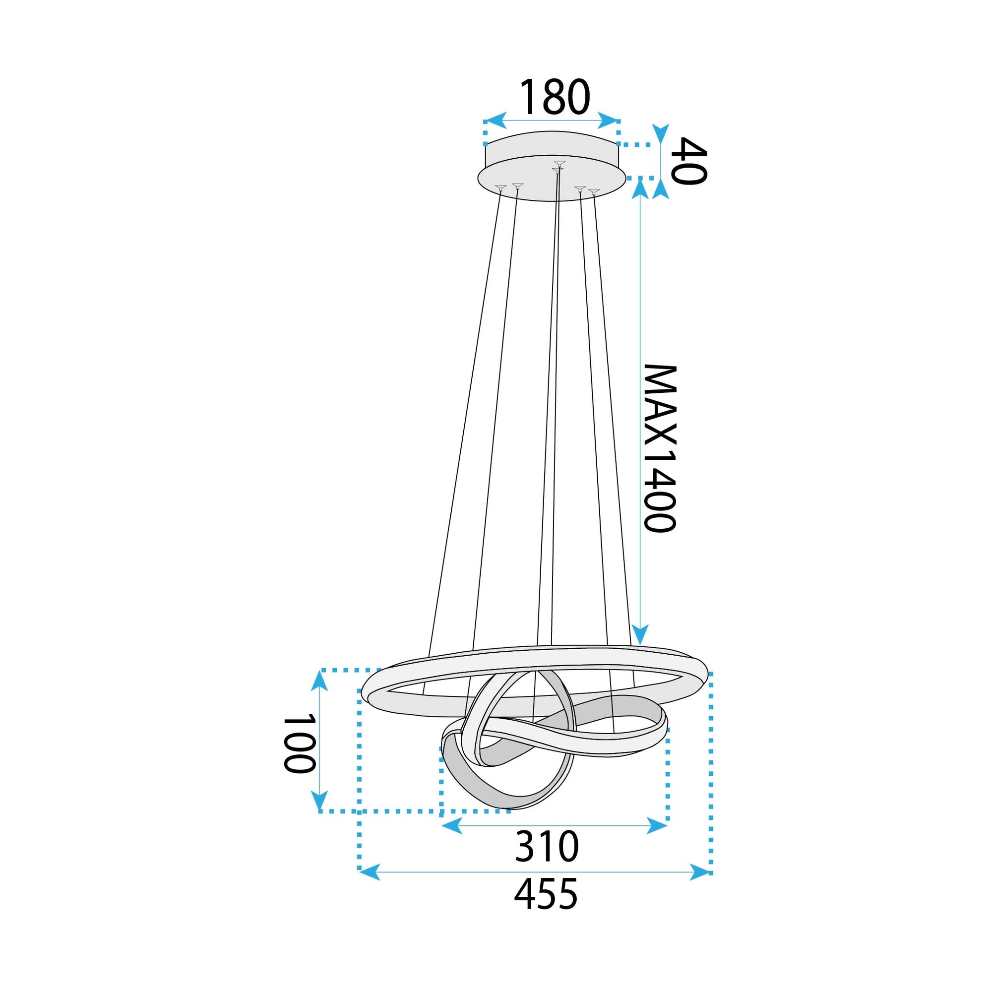 Lampa Sufitowa Wisząca Led Lhj035-cp Złota  5