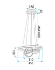 Lampa Sufitowa Wisząca Led Lhj035-cp Złota  5