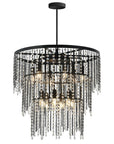 Lampa kryształowa wisząca APP1314-CP Czarna