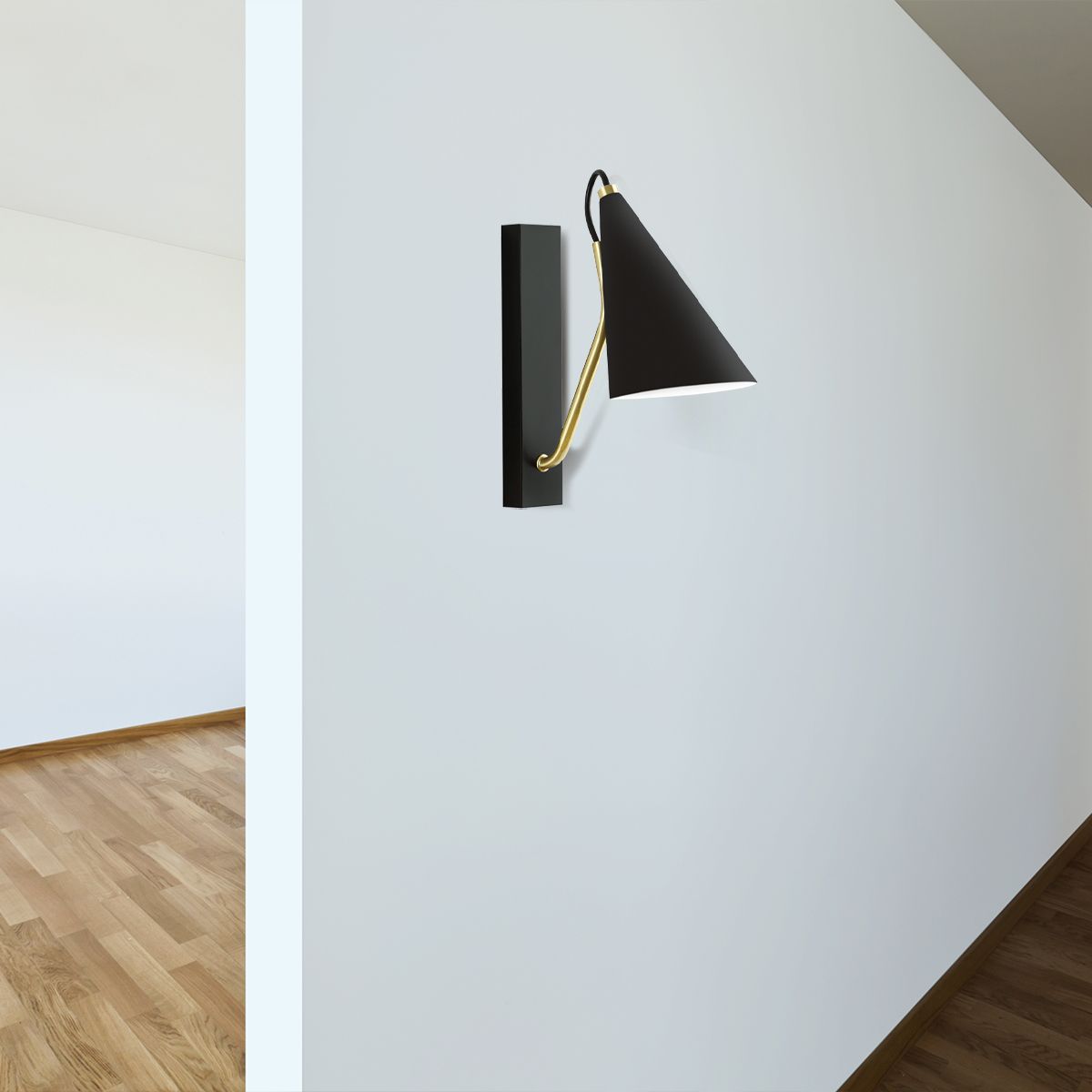 LAMPA ŚCIENNA KINKIET APP1142-1W Czarna