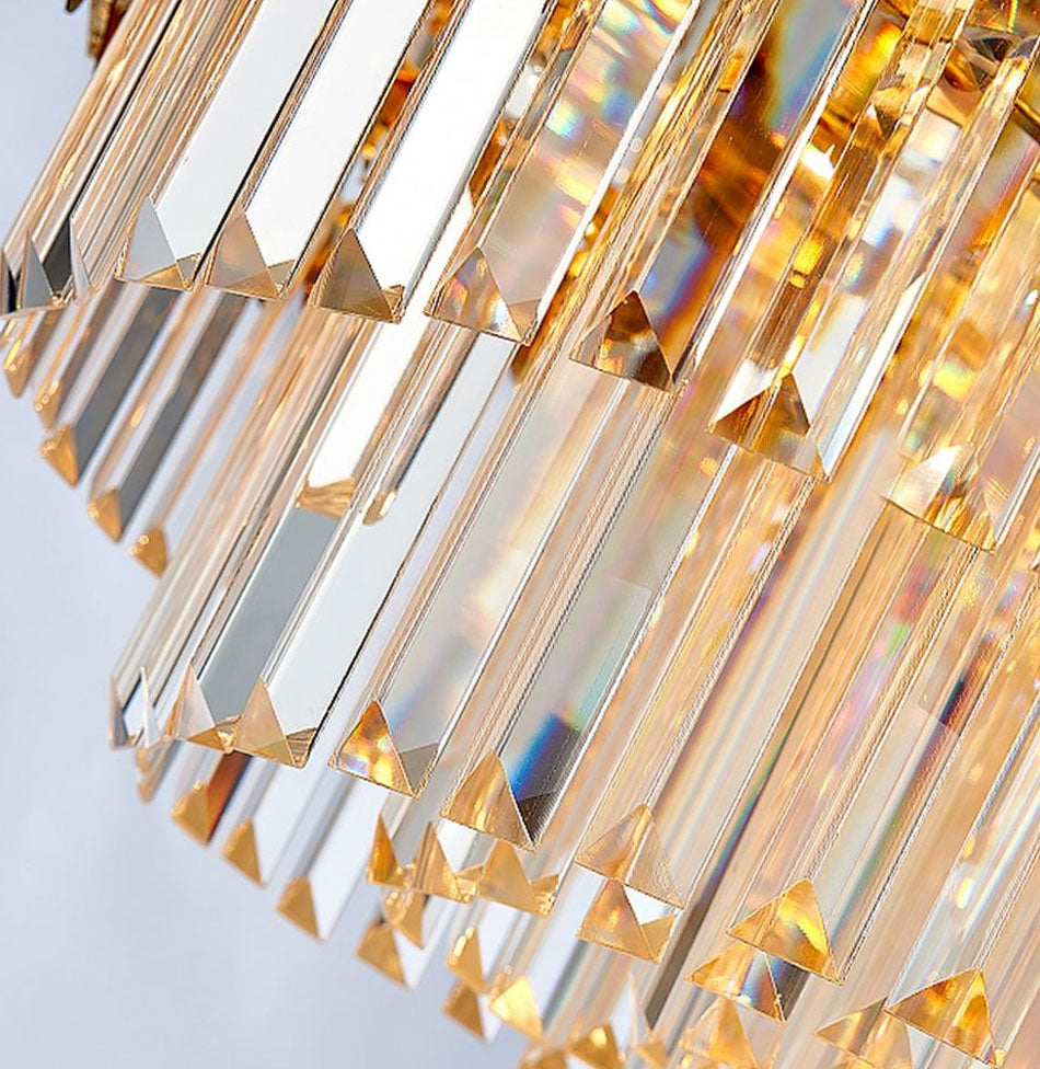 Lampa kryształowa wisząca APP1309-C złota  6