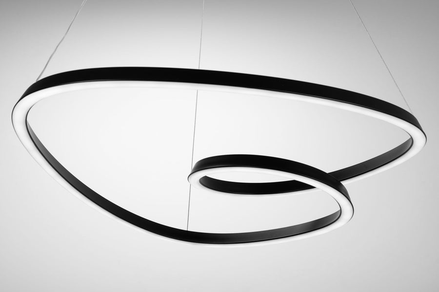 Lampa Sufitowa Wisząca Loop LED + Pilot APP796-cp Czarna