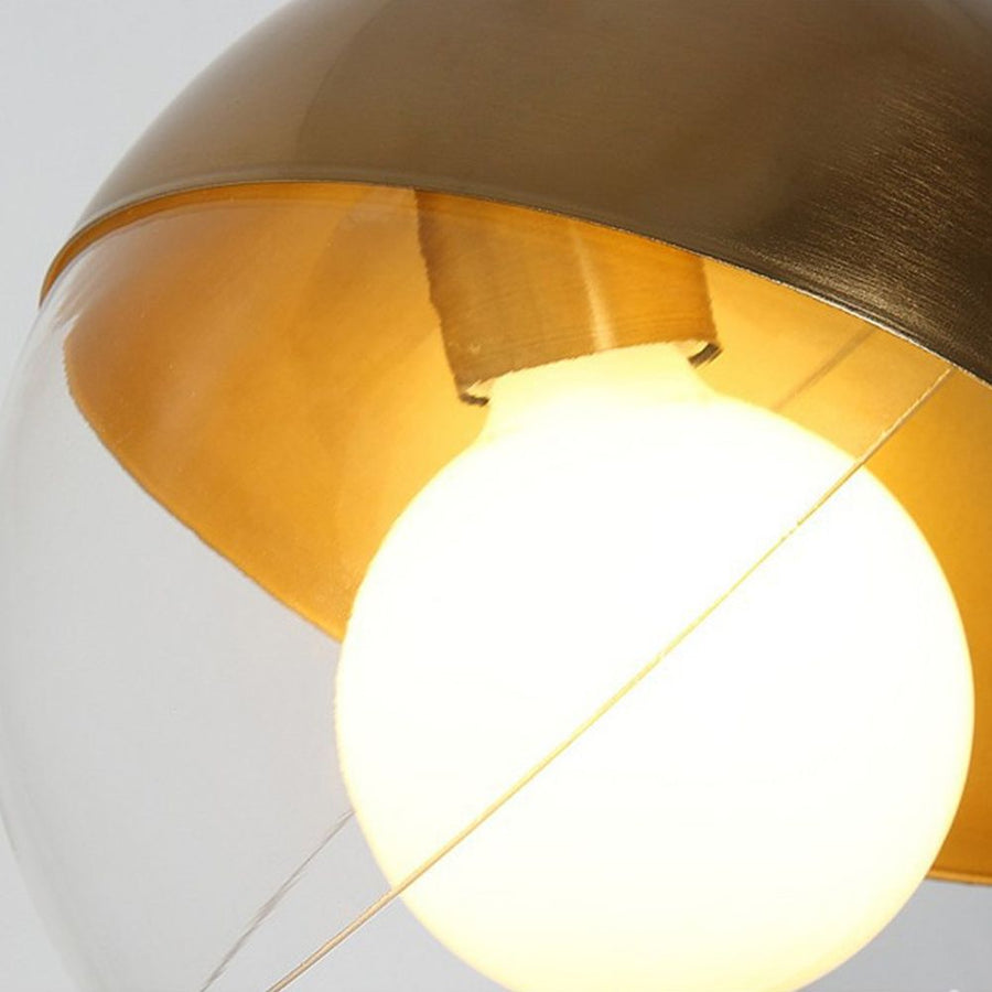 Lampa wisząca sufitowa szklana kula  APP638-1CP złota