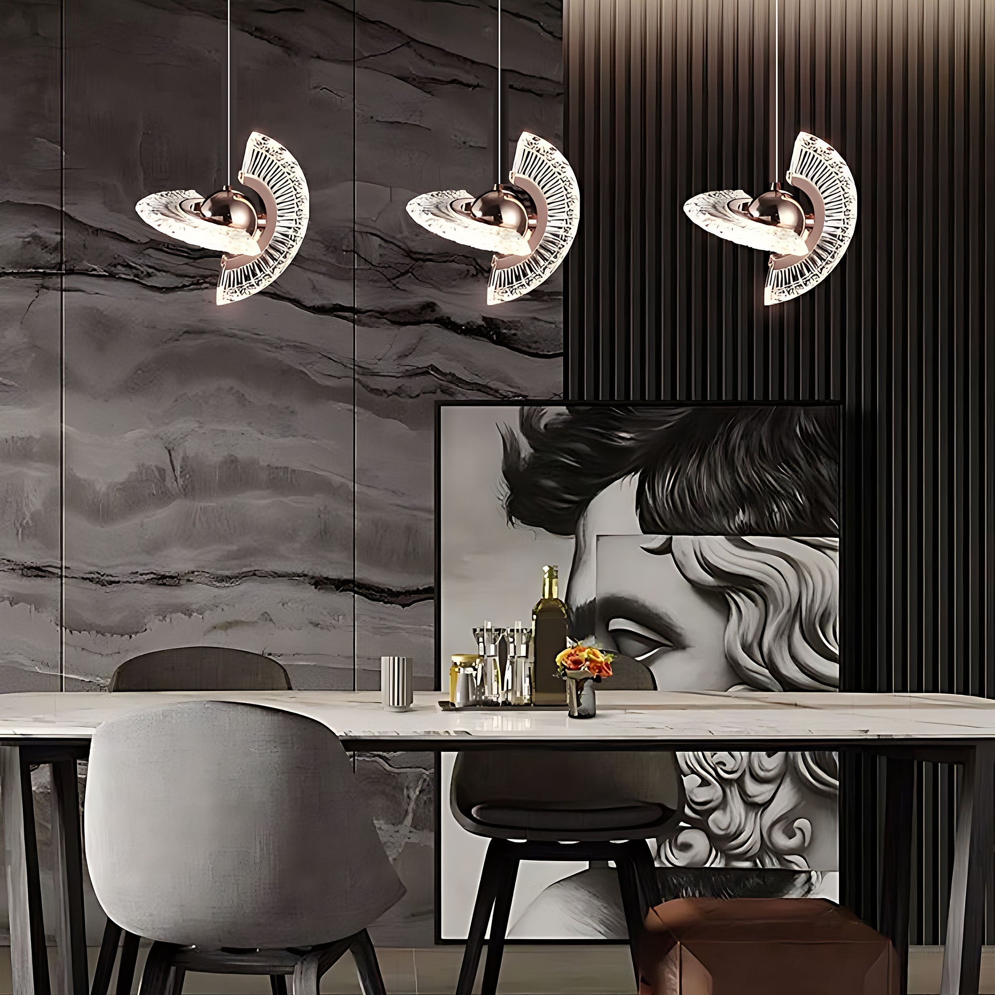 Lampa Sufitowa Wisząca Led Lhj108-2cp Złota  4