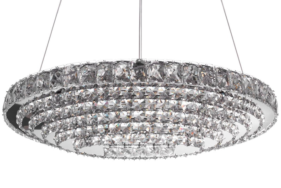 Kryształowa Lampa Sufitowa Owalna LED APP775-1CP