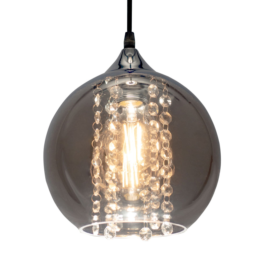Lampa wisząca szklana Lustrzana z kryształami APP600-1CP