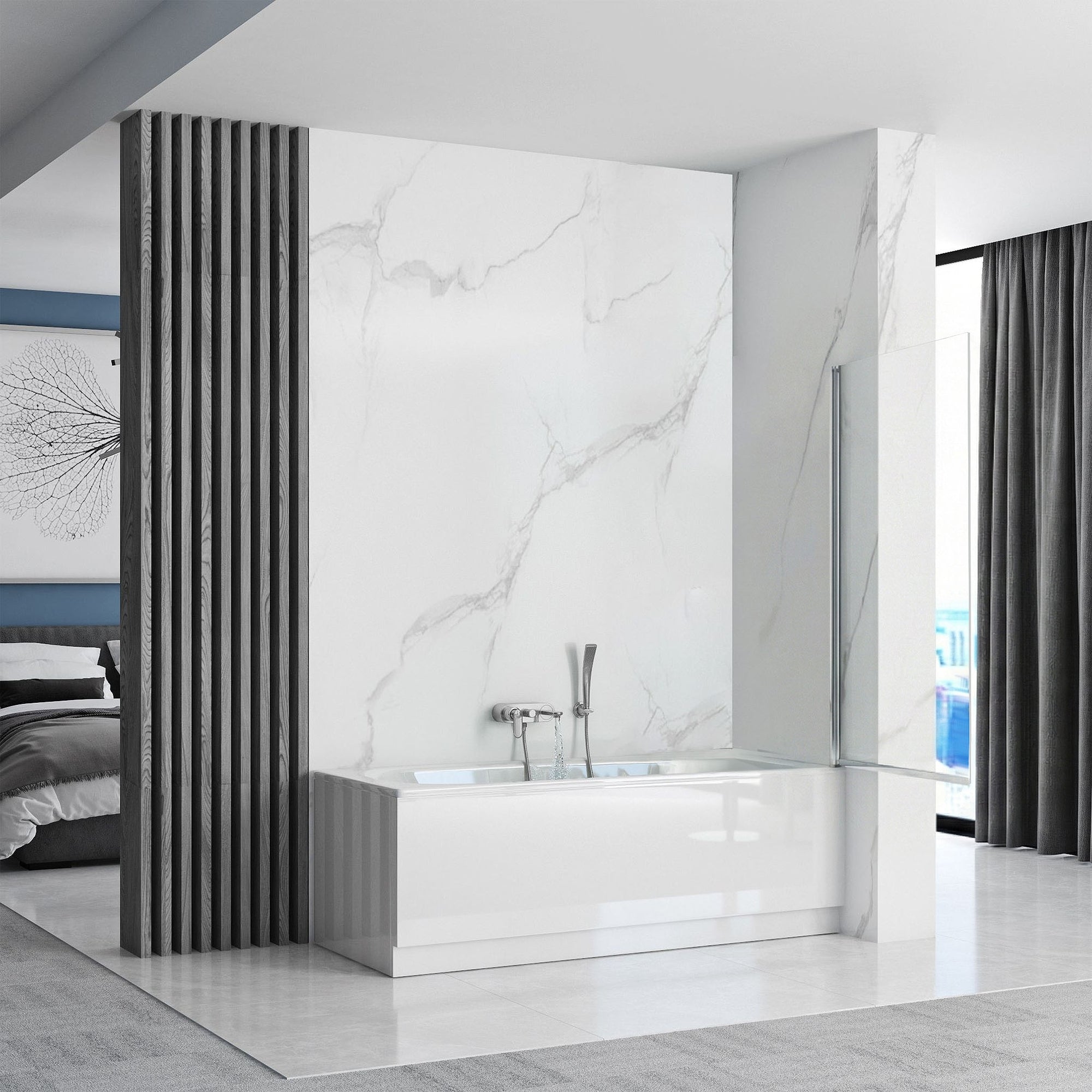 Parawan nawannowy Rea Lagos Ruchomy 70 Chrom  3