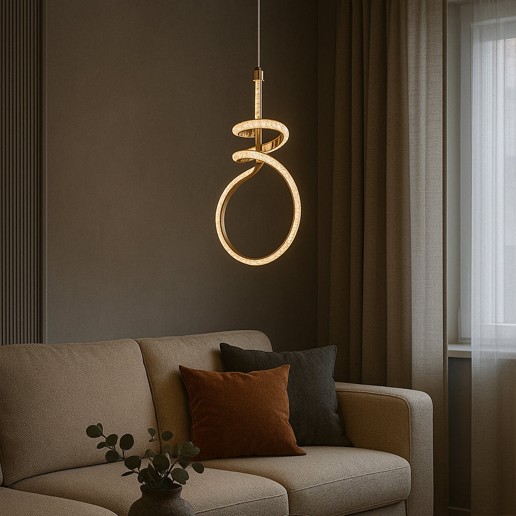 Lampa Wisząca Led G071-cp Złota  4