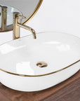 Umywalka nablatowa Rea CLEO 61 Gold Edge
