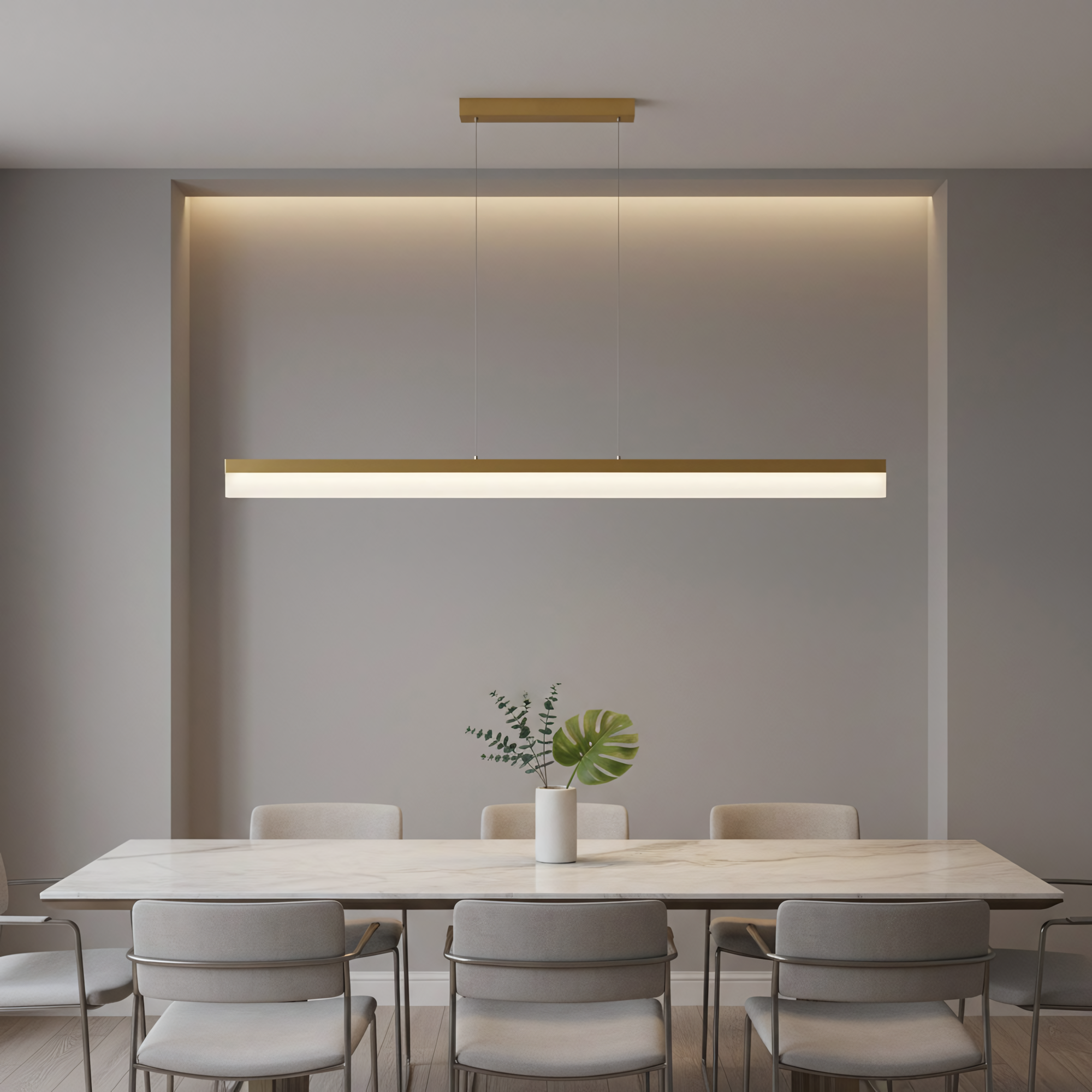 Lampa Wisząca Led App1694-cp 120 Cm Złota Szczotkowana  4