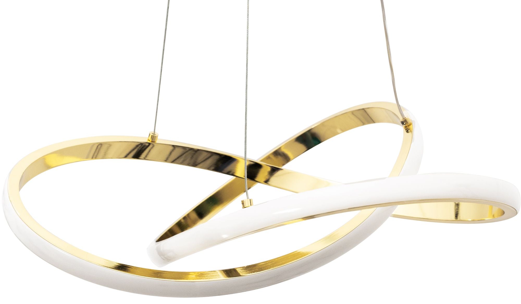 Lampa Sufitowa Wisząca Ring Nowoczesna LED + Pilot APP390-CP Złota