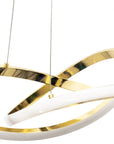 Lampa Sufitowa Wisząca Ring Nowoczesna LED + Pilot APP390-CP Złota