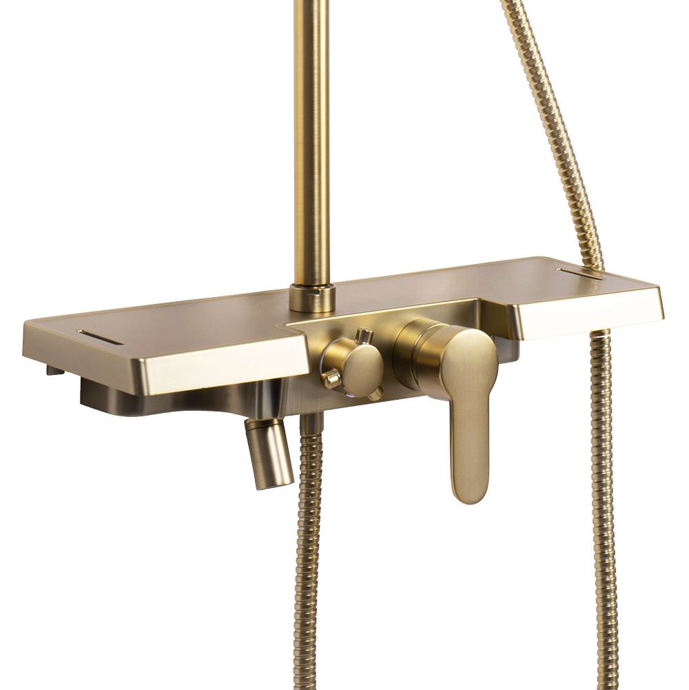 Zestaw  Natryskowy REA Bravo Złoty Szczotkowany