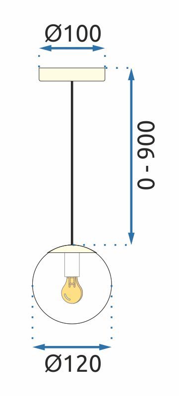 Lampa Wisząca APP1249-1C Złota