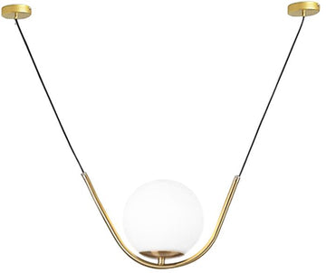 Lampa Wisząca Szklana Kula APP689-1CP Złota