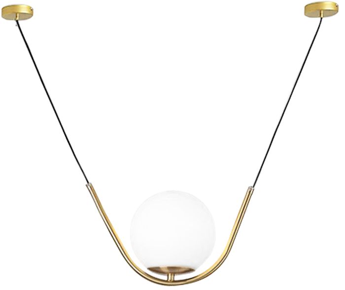 Lampa Wisząca Szklana Kula APP689-1CP Złota