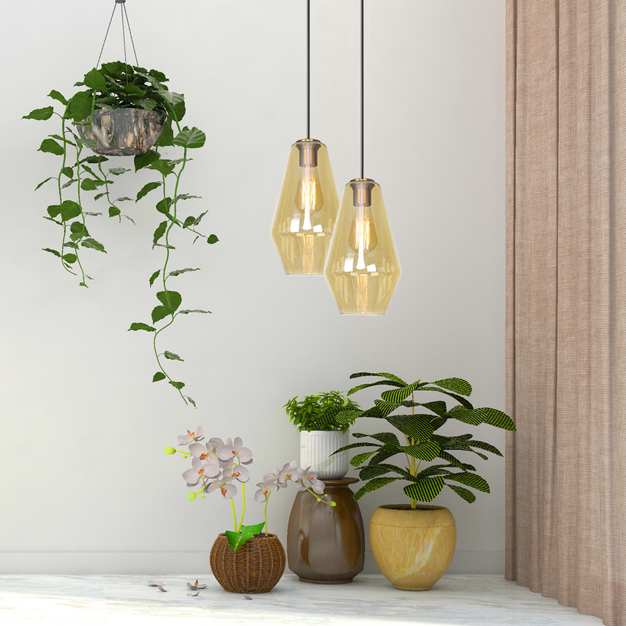Lampa sufitowa szklana APP437-1CP APP438-1CP