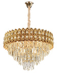 Lampa Wisząca z Kryształami G058-CP 60CM ZŁOTA  1