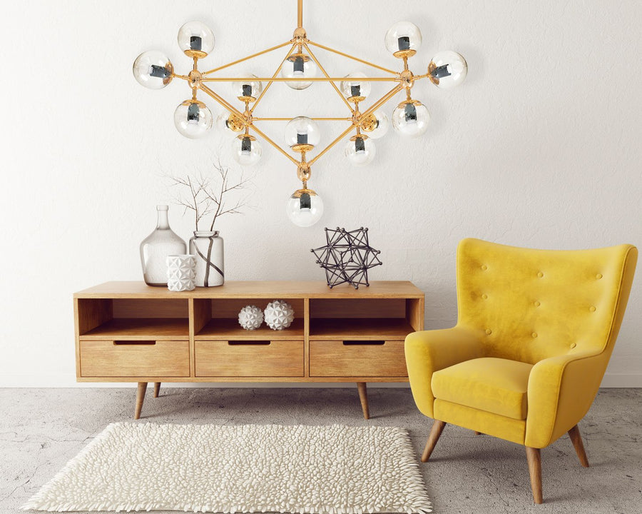 Lampa wisząca sufitowa Złota APP267-15C