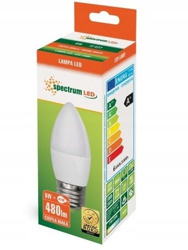 Żarówka Led Ciepła E-27 230v 6w Świeczka 13061  3