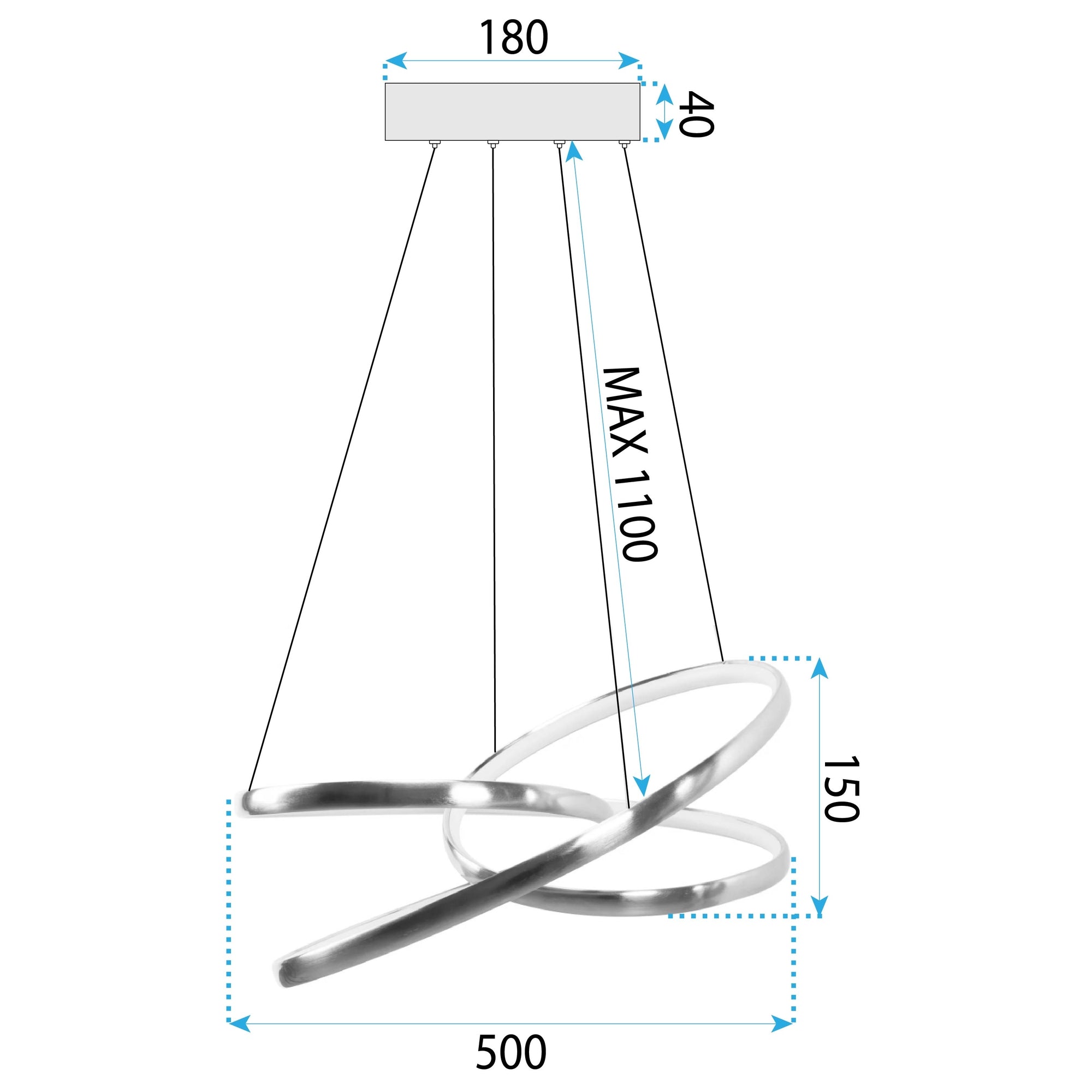 Lampa Wisząca Led G005-cp Złota  8