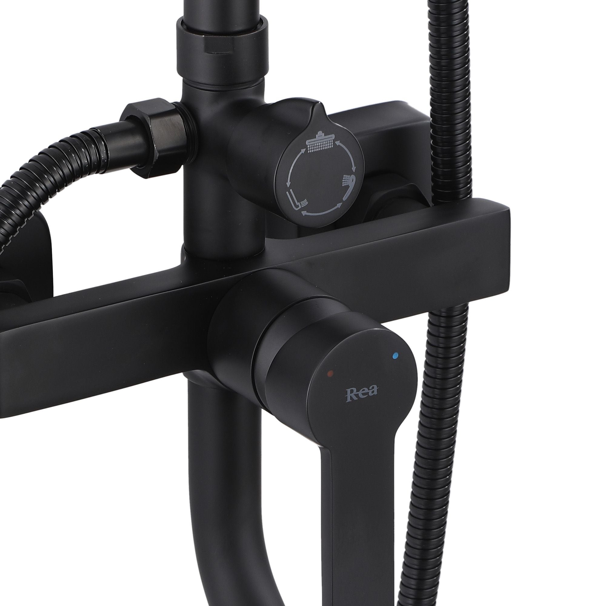 Zestaw Prysznicowy REA ARGUS CZARNY MAT BLACK MATT