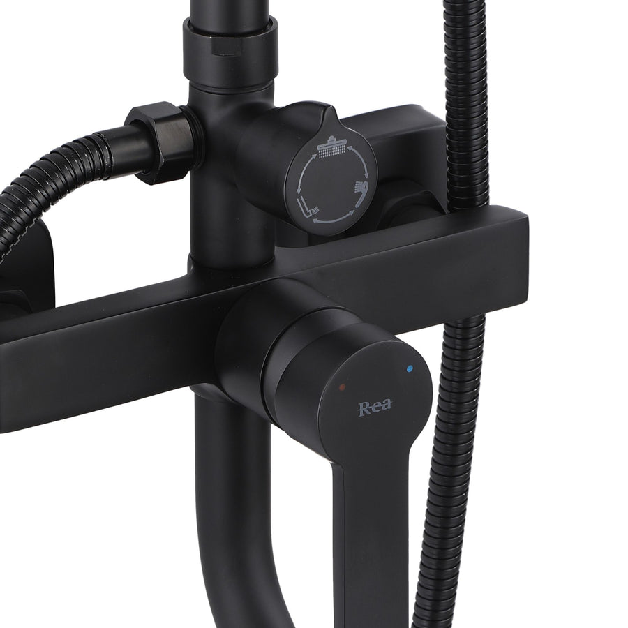 Zestaw Prysznicowy REA ARGUS CZARNY MAT BLACK MATT