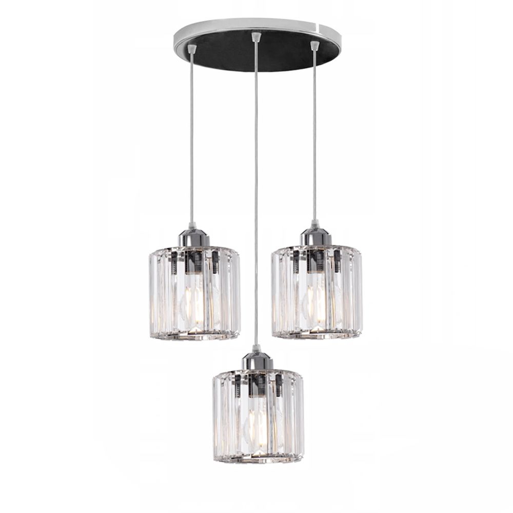 Lampa Sufitowa Kryształ APP510-3CPR Srebrna