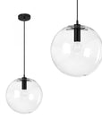 Lampa sufitowa wisząca szklana Lassi 20 cm APP306-1CP Czarna