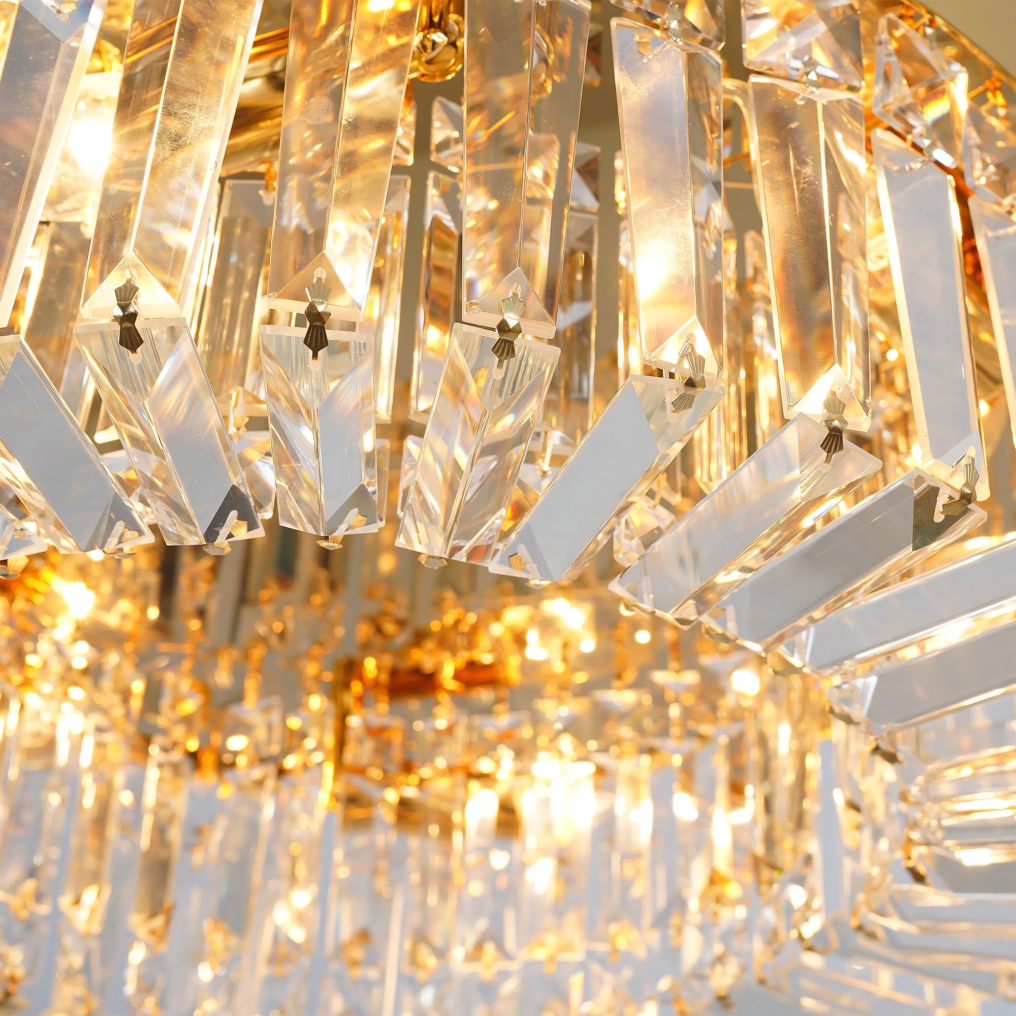 Lampa Kryształowa Plafon APP1729-8C 60 Cm Złota  3