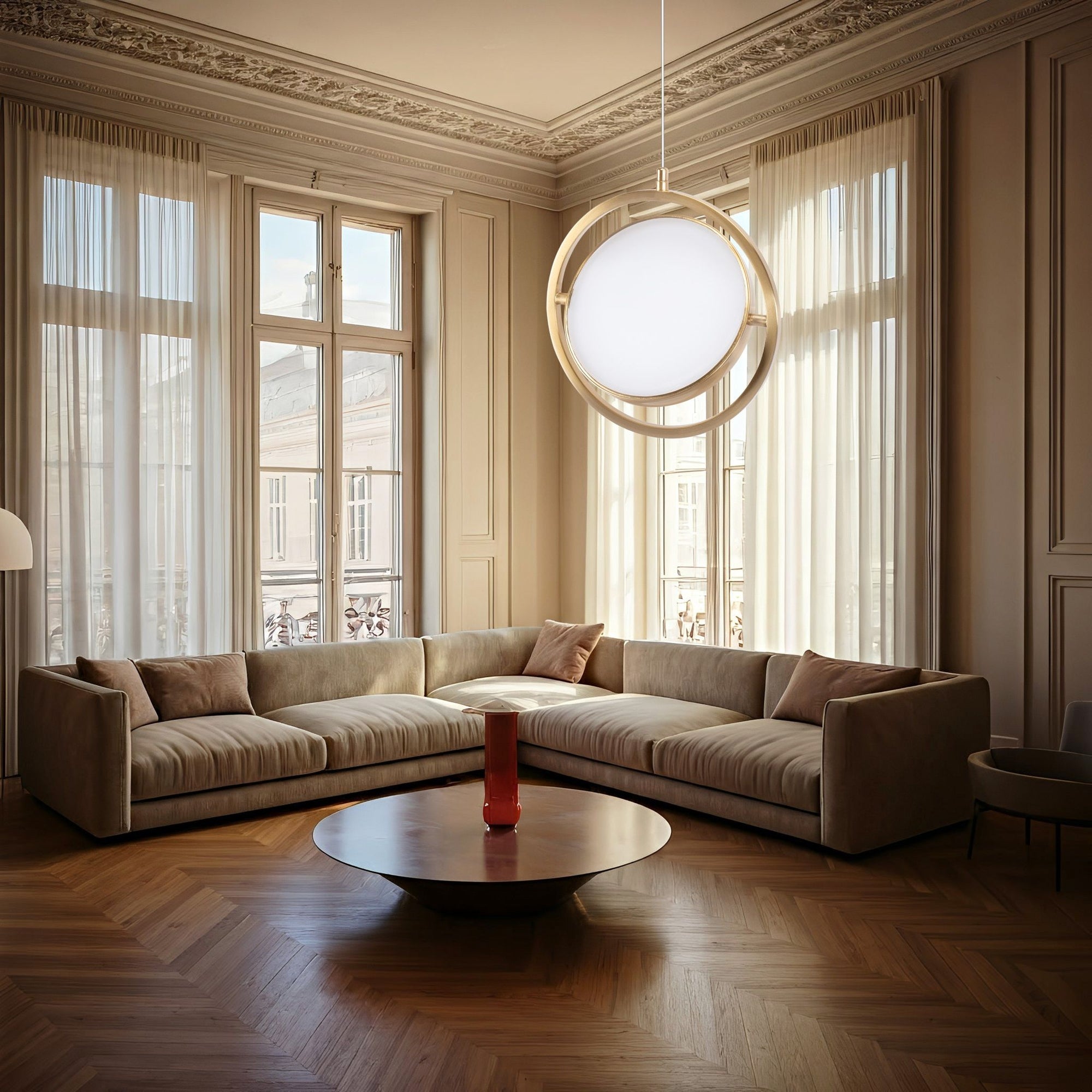 Lampa Wisząca Led App1791-cp Złota Szczotkowana  7