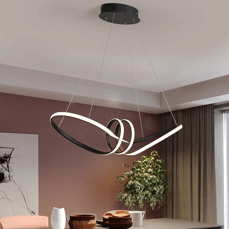Lampa sufitowa nowoczesna LED + PILOT APP823-CP Czarna