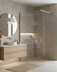 Kabina Prysznicowa Walk-in Rea Flexi Transparent / Brush Gold 130  3