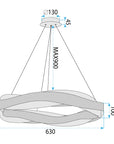 Lampa wisząca LED APP1802-CP Złota Szczotkowana + Pilot  9