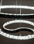 LAMPA KRYSZTAŁOWA WISZĄCA RING LED APP773-2CP