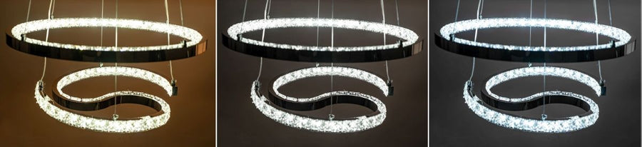 LAMPA KRYSZTAŁOWA WISZĄCA RING LED APP773-2CP