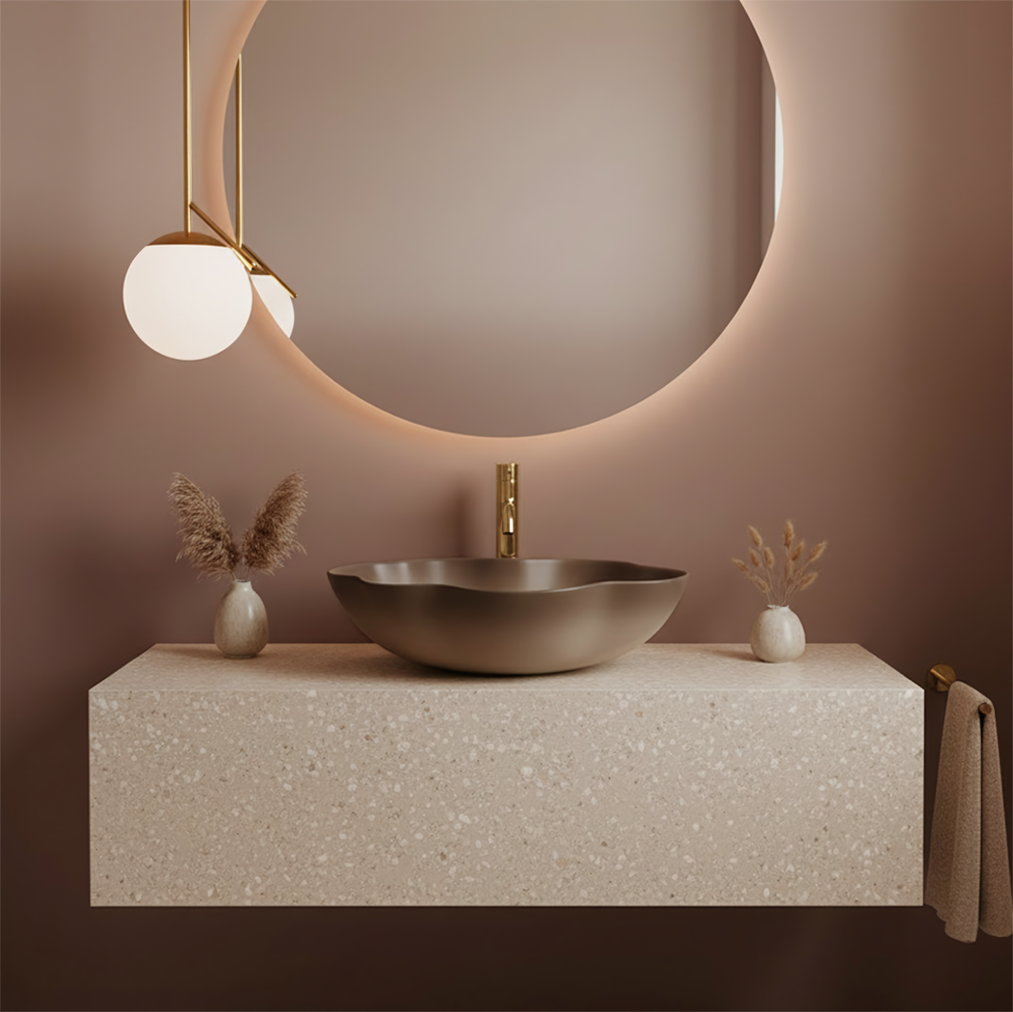 Umywalka nablatowa Rea Pearl Ombre  5