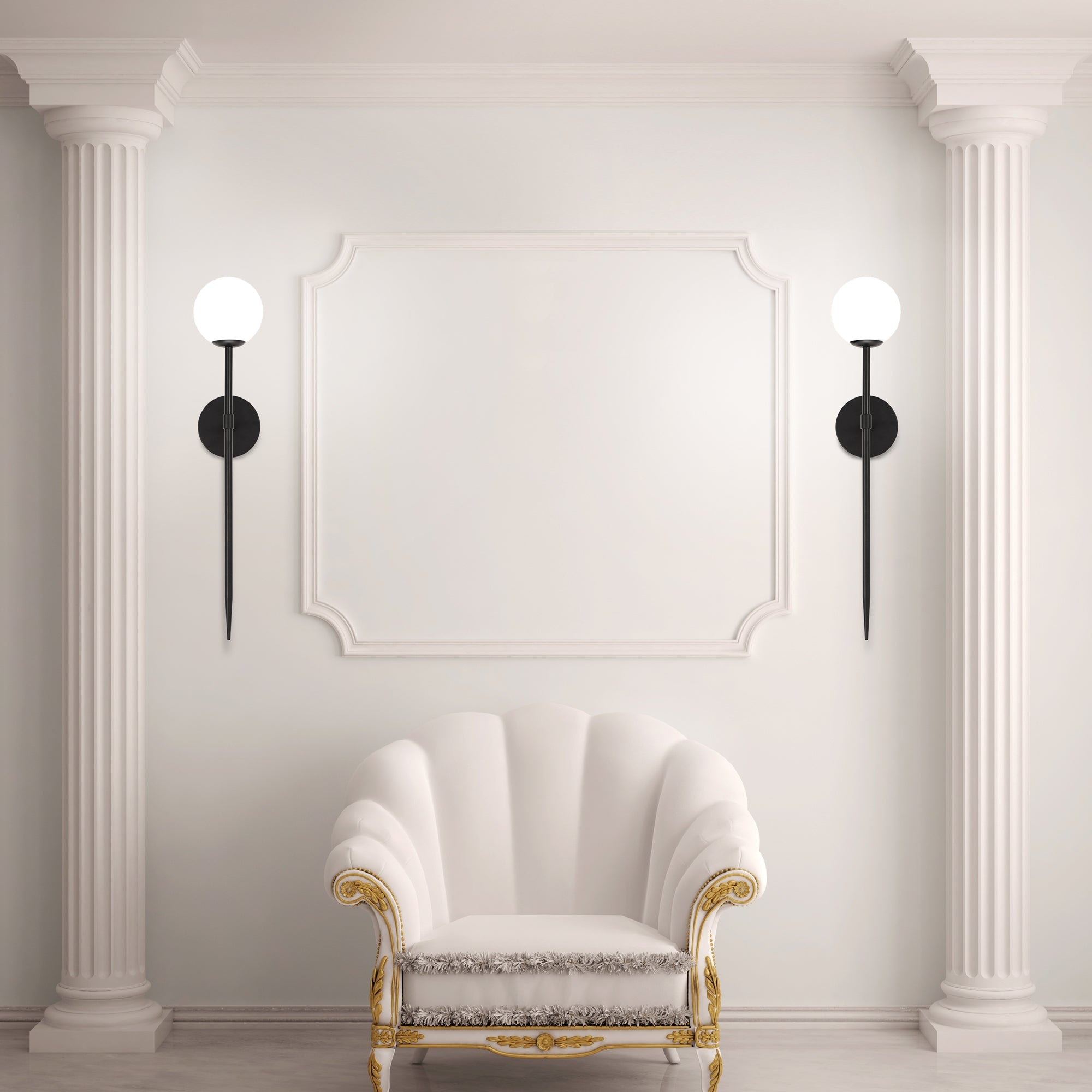 LAMPA KINKIET NOWOCZESNY 52cm APP577-1W CZARNa  4