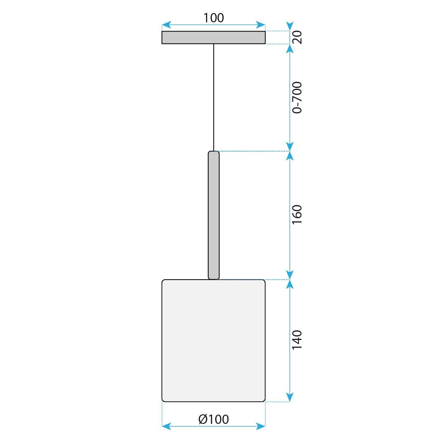 Lampa Sufitowa Wisząca Szklany Klosz APP1702-1CP Grey B  4