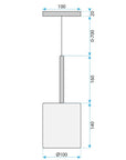 Lampa Sufitowa Wisząca Szklany Klosz APP1702-1CP Grey B  4