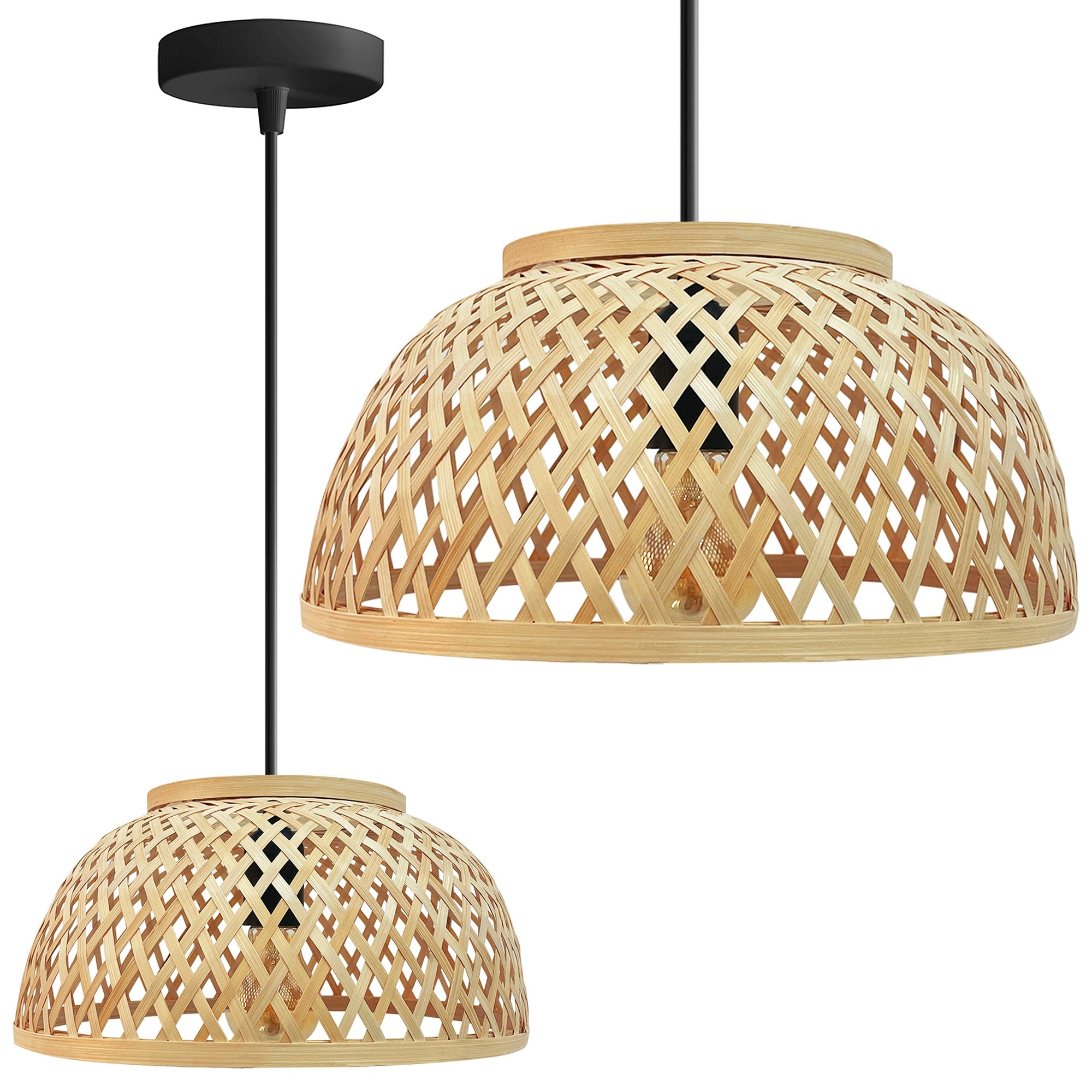 Lampa Wisząca Bambusowa APP1628-1CP  1