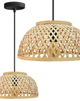 Lampa Wisząca Bambusowa APP1628-1CP  1