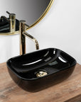 Umywalka nablatowa Rea Belinda mini Czarna