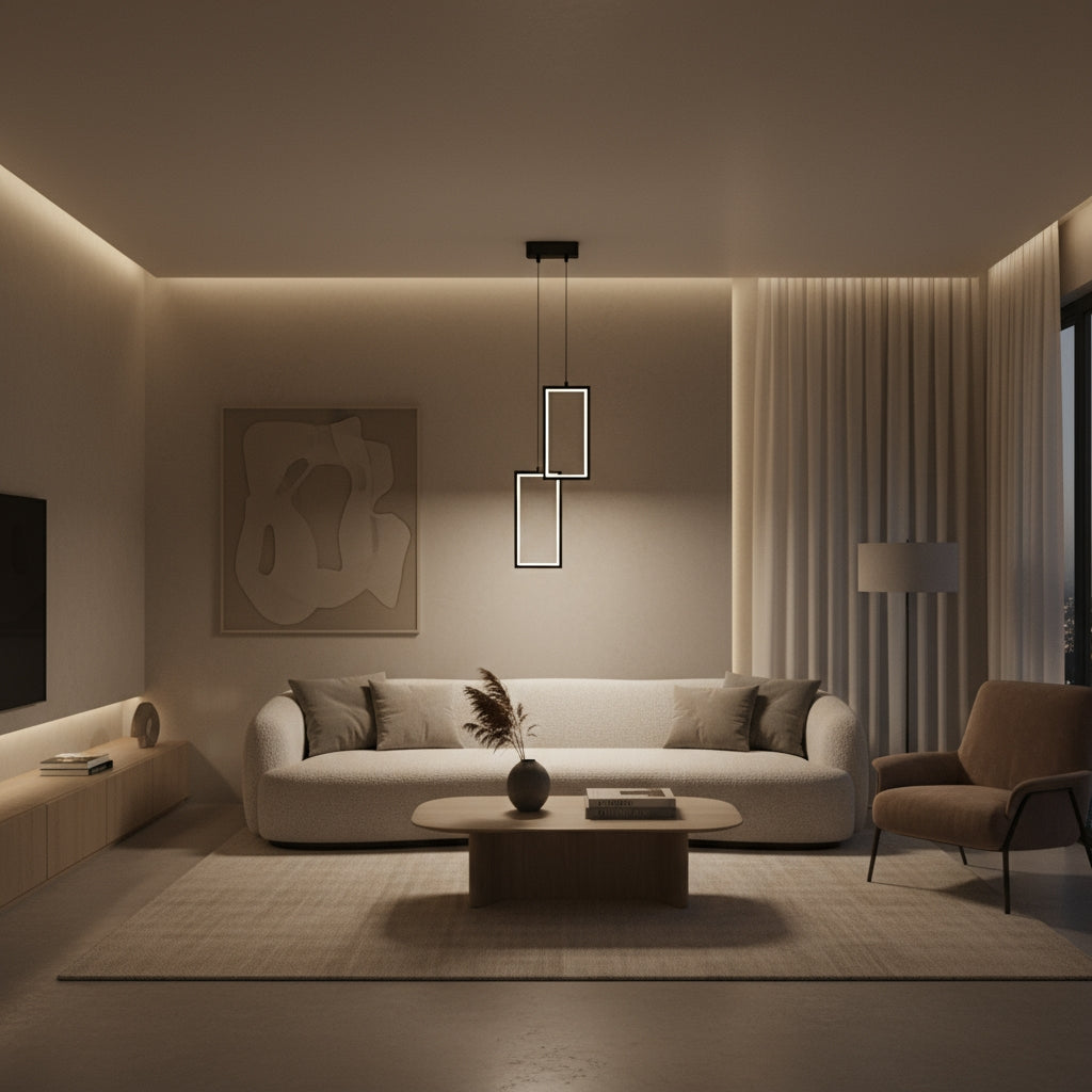 Lampa Sufitowa Wisząca Led Lhj085-2cp Czarna  2