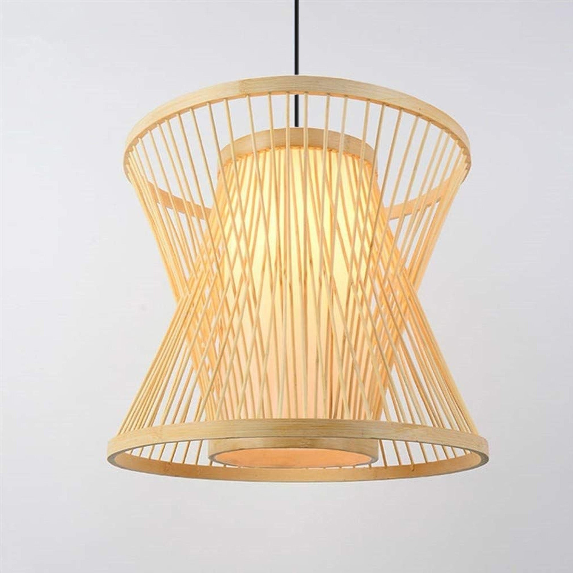 Lampa Wisząca Bambusowa APP1630-1CP  2