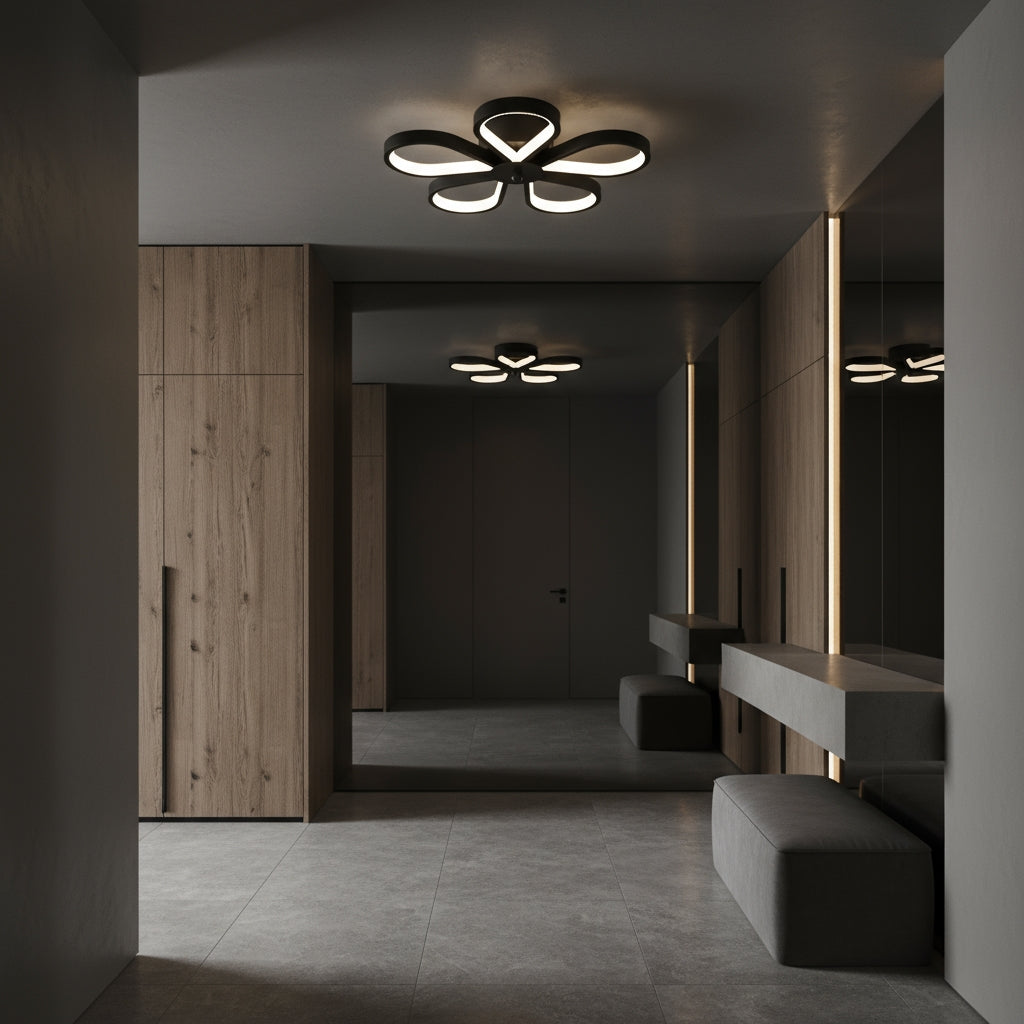 Lampa Sufitowa Lhj075-c Plafon Led Czarna  4