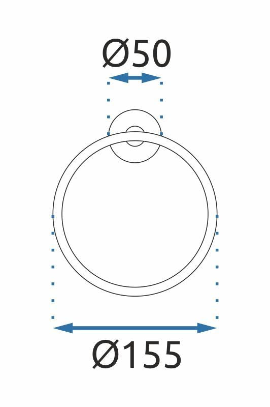 Wieszak łazienkowy RING 332915 MIST 05 Nikiel Szczotkowany